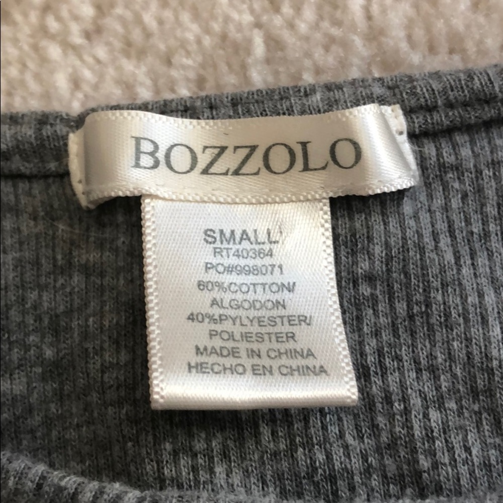 Grey Ribbed Croptop with Keyhole - Picture 2 of 3